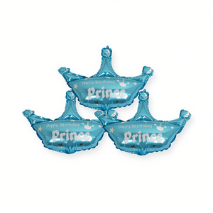 Ballon en aluminium en forme de couronne de prince pour fête, 40x42cm, décoration d'anniversaire métallique, forme de dessin animé pour enfants - Product Image 3