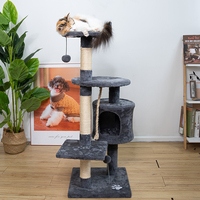 Arbre à Chat Maison Luxueuse Personnalisée en Peluche, Grande Résidence pour Animaux, Meuble Griffoir en Sisal Naturel et Bois, Vente en Gros