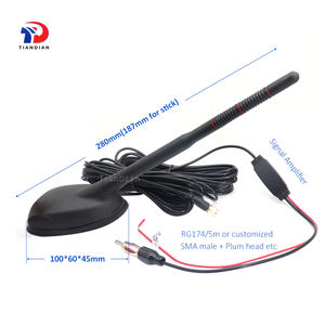 Amplificador de señal de tornillo de montaje omnidireccional Omni <span class=keywords><strong>externa</strong></span> 20dBi 1575,42 Mhz posición FM Radio DAB Gps <span class=keywords><strong>Antena</strong></span> de coche - Product Image 2