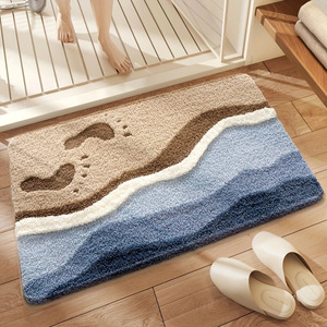 Alfombra de suelo TEMU Ocean Imitation Cashmere, alfombra de baño, manta para dormitorio, alfombra absorbente para el baño, etiquetado para dropshipping - Product Image 3