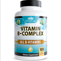 NaturaLife Labs Vitamine B-Complexe C Vitamines Actives B2 B6 B9 B12 Plus B1 B3 B5 B7 Améliore la Mémoire et le Sommeil 100 Capsules