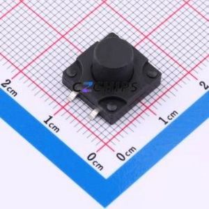 TS018A-TBY1FH9.0 Tactile Switch SMD-4P,12x12mm Switch Single Pole Single Throw Round Button 2.5N Vertical Mount - Product Image 1