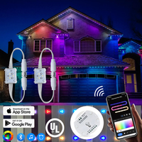 Luces LED RGBW para Exteriores, 12V, IP67, Impermeables, Controlador Inteligente por Aplicación UCS2904, 50M, Luces de Navidad, Garantía de 5 Años