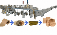 Vente en gros de machines de production de carton ondulé Ligne de production de noyaux alvéolaires automatique à grande vitesse à sept couches