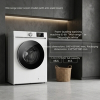Nouvelle machine à laver à tambour entièrement automatique à inverter intégré, 8 kg, avec écran couleur intelligent, haute efficacité pour la maison et l'hôtel