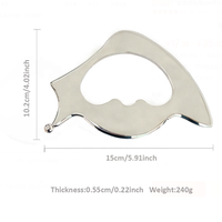 Grattoir corporel Gua Sha en acier inoxydable personnalisé avec logo, outils de massage musculaire Guasha, grande taille, en métal, IASTM Gua Sha