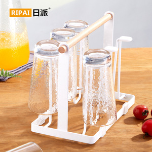 ชั้นวางแก้วริปายสีขาวแบบตั้งโต๊ะทรงสี่เหลี่ยม แห้งเร็ว สำหรับใช้ในครัวเรือน - Product Image 4