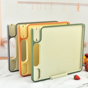 Multifunctional 4 in 1Chopping Board Kitchen Cutting Board Double-sided <b>Plastic</b> Cutting Board for Meat Vegetables Fruits - Product Image 1