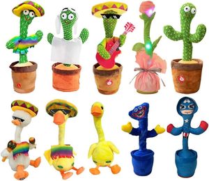 Cactus Électrique Dansant et Parlant en Peluche Douce avec Lumière, Jouet Musical Enregistrable et Torsadable, Idéal pour Noël, en Sachet OPP - Product Image 4