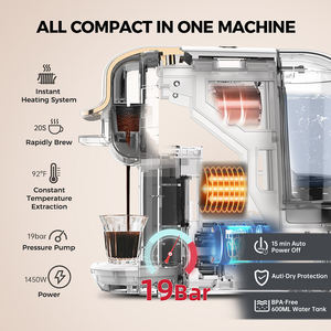 Cafetera Automática 4 en 1 en Oferta, 19 Bares, para Hogar, Hotel, Autocaravana, Compatible con Cápsulas NS/DG/<span class=keywords><strong>illy</strong></span> ESE y Café en Polvo, en Existencia - Product Image 3
