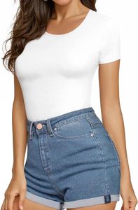 Combinaisons pour femmes MANGOPOP à col rond, manches longues/courtes, 92% coton, 8% élasthanne, extensibles - Product Image 2