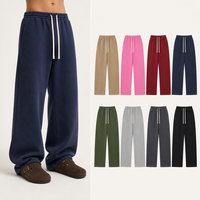 Sweatpants en molleton de coton épais 370g, coupe droite ample, style jogger, vierge, vente en gros, direct usine Hoodie Factory