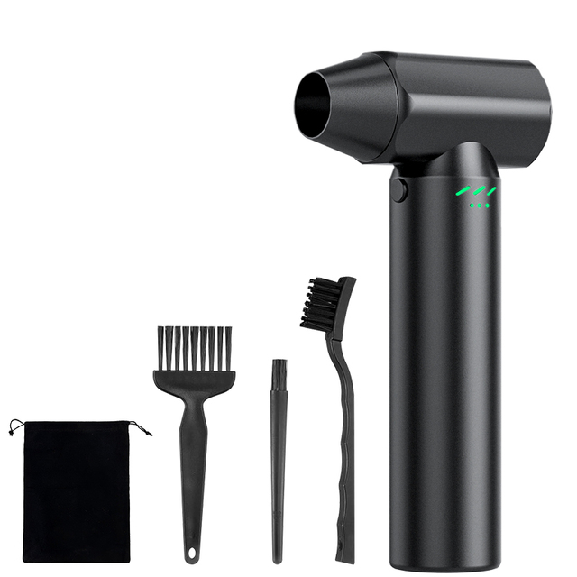 Electric Compressed Air Duster Portable Air Blower Gun 80000RPM Li-ion Battery 70m/s Wind Speed Eco-Friendly PC Cleaning Kit