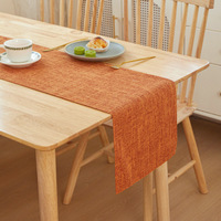 Chemin de table en lin de qualité couleur unie, style moderne et épuré, rectangulaire, pour table basse domestique, nappe multicolore, drap de lit 30x180cm