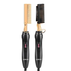 0728 2025 <b>Hot</b> Selling High Temperature Hair Straightener <b>Comb</b> Straightening Brush for Men Women - Product Image 4