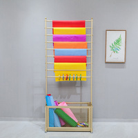 Rak Display Selendang dan Handuk Logam Sederhana untuk Toko Bunga, Rak Pita Satin Bertingkat, Penyimpanan Kain Celana Multi-Layer Model 0595
