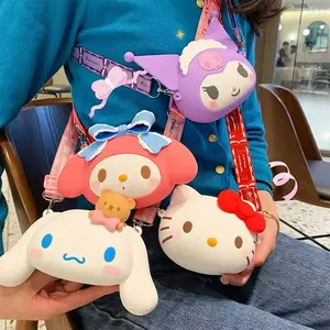 Botu Mode Damen Anime Silikon Tasche Kauai Anime Kitty Kulomi Melodie Cinnamoroll tragbare Aufbewahrung Crossbody Tasche Bote Tasche