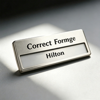 Placa de Identificación de Metal en Blanco de Acero Inoxidable de Alta Calidad para Sublimación, Placa de Identificación Magnética Personalizada con Grabado para la Identificación de Empleados de la Empresa