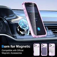 Coque transparente antichoc magnétique sans fil JUNBO pour iPhone 18 17 16 15 Pro Max, protection intégrale antidérapante