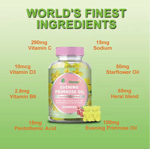 Gomitas de Aceite de Onagra de Alta Calidad, Orgánicas, Suplemento Natural, Saludable para la Piel, Hormonas y Digestión - Product Image 4