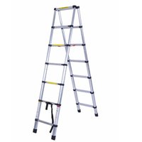 Échelle télescopique pliable en alliage d'aluminium 5,8+5,8 m, capacité de charge 150 kg, design moderne