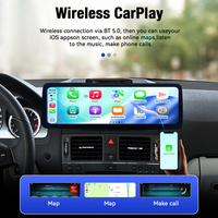 ZWNAV Lecteur multimédia de voiture avec écran tactile de 14,9 pouces pour Mercedes Benz Classe C 2008-10, navigation GPS, DSP, Carplay, autoradio