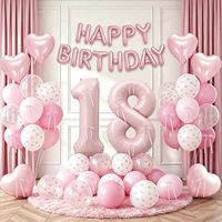 Ensemble de ballons en feuille d'aluminium iridescent en forme de papillon, cœur, étoile et rond pour la décoration de fête d'anniversaire de fille ou de baby shower