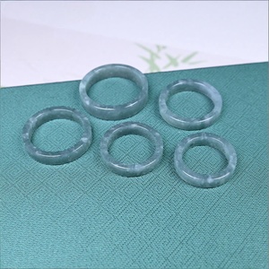 핫 세일 15mm -20mm 독특한 미얀마 옥 반지 천연 돌 남성용 여성용 - Product Image 3