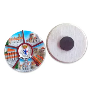 Produsen desain nostalgia Resin bagus kustom Magnet kulkas Souvenir kerajinan kota Eropa Magnet