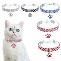 Collier de luxe avec strass pour animaux de compagnie Perle brillante Accessoire pour animaux de compagnie Collier de bijoux pour chien et chat