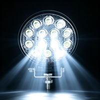 Lumière de travail ronde LED fine de 4,5 pouces 42W, étanche IP67, 12-48V, lampe auxiliaire de conduite, tout-terrain, voiture, camion, chariot élévateur, 2800 lumens