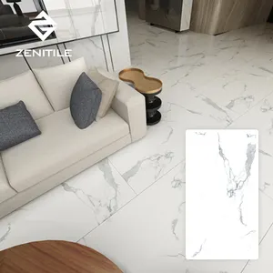 Cina Zibo prezzo di fabbrica presa di vetrificato piastrelle 600x1200 marmo bianco lucido porcellanato pavimento di piastrelle di ceramica