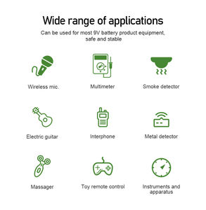 Shenzhen Sunhe marque vente en gros de batterie au <span class=keywords><strong>lithium</strong></span> rechargeable <span class=keywords><strong>6LR61</strong></span> 9V pour multimètre - Product Image 6