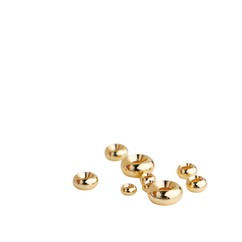 14k Gold-plated And Color-preserving Gold Beads, Wheel , Tire , Diy Bracelet, Spacer , String , Handmade Jewelry Accessories, Lo