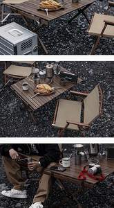 Woqi China Fabriek Fabrikant Self-Driving Reis Massief Houten Picknick Thuis Vouwen Ei Roll Tafel - Product Image 3
