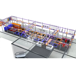 Grand <span class=keywords><strong>parc</strong></span> de trampoline de terrain de jeu modulaire commercial pour enfants sur le thème du sport d'aventure d'intérieur design pour les entreprises - Product Image 2