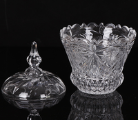 Pot de sucre en verre transparent, sucrier en cristal, sucrier en verre, bocaux de bonbons avec couvercle, vente en gros de ml