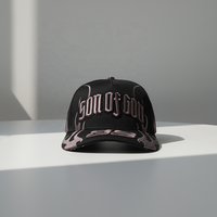 Casquettes de baseball OEM ODM personnalisées avec logo brodé 3D, doublure en satin, casquette de baseball à 5 panneaux, Gorras G5 NFC Son of God Black Baez Caps