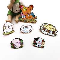 Épingles de dessin animé en métal personnalisées de haute qualité, artisanat en métal, placage or, émail, badges mignons pour cadeau de collection du Nouvel An
