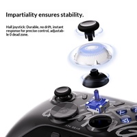 Control Inalámbrico para Juegos ATK Battle Axe Pro Tri-Modo con Joystick de Efecto Hall, Gatillos y Base de Carga para Switch, PC, iOS y Android