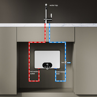 Mini chauffe-eau électrique instantané intelligent sans réservoir 3500W 4500W 5500W pour cuisine sous évier et douche