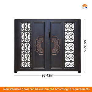 Hiện Đại Bền Ngoài Trời Kim Loại Nhôm Tự Động Đu Cổng Cho Biệt Thự Nhà Với Khu Vườn Tư Nhân - Product Image 3