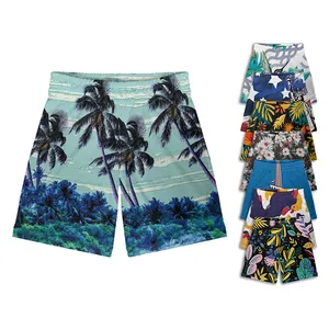 Wholesale men summer Striped sport set t shirts and shorts customer riggers athletic swim shorts men hawaii custom