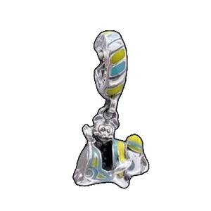 Colgante de Plata 925 con Baño de Oro Rosa, Diseño de Candado de Amor, con Zirconia, Accesorio de Lujo para Pulsera DIY, Diseño Floral y Animal, Regalo de Joyería para Mujer - Product Image 5