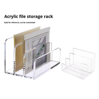 Organizador de Archivos y Cartas de Acrílico con Tres y Cinco Compartimentos para Clasificación de Oficina
