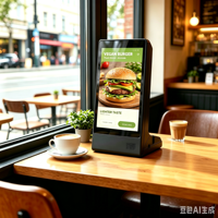 Nouvel écran tactile numérique de menu de restaurant de table, écran LCD intérieur, affichage publicitaire, services de commande, chargeur de téléphone