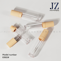 Tube de brillant à lèvres Jinze avec bouchon à engrenage rond et anneau pour emballage de gloss à lèvres, contenant vide