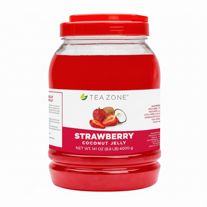 วัตถุดิบชาไข่มุกไต้หวันขายส่ง รุ่น B2009 รสผลไม้ใหม่ เยลลี่สตรอว์เบอร์รีมะพร้าว รูปทรงลูกเต๋า น้ำหนัก 8.8 ปอนด์ต่อขวด - Product Image 1