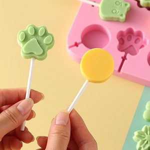 Cartoon <strong>Hippo</strong> Paw Silicone Lollipop Mold Cheese Stick <strong>Chocolate</strong> Candy Baking Decor - Product Image 1