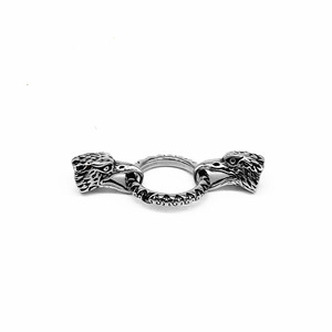Hebilla de joyería de acero inoxidable yunnique, diseño de cabeza de águila para hacer pulseras, componente de metal chapado de forma irregular, GZY-316-30 - Product Image 2